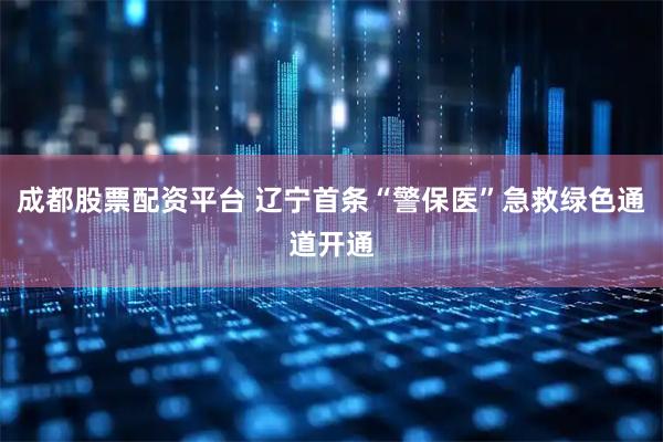 成都股票配资平台 辽宁首条“警保医”急救绿色通道开通
